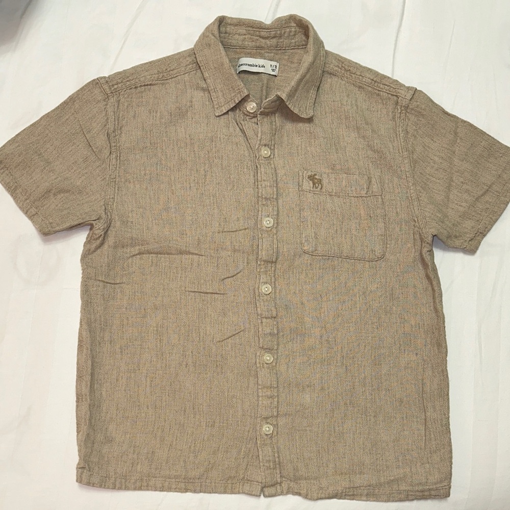 Abercrombie Kids Tan Button Down Shirt